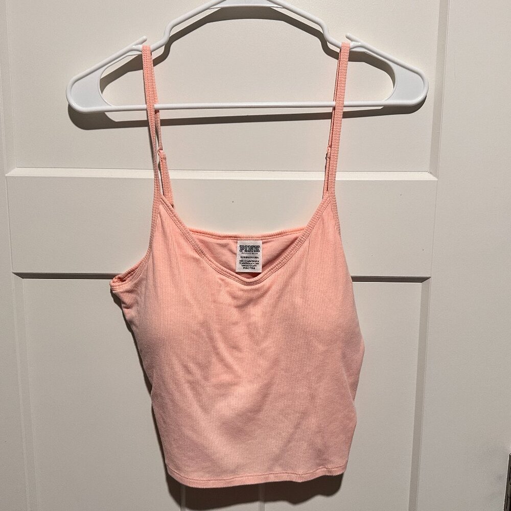 Victoria's Secret PINK Cropped Cami Tank Top Lightly Lined Removable SZ XL